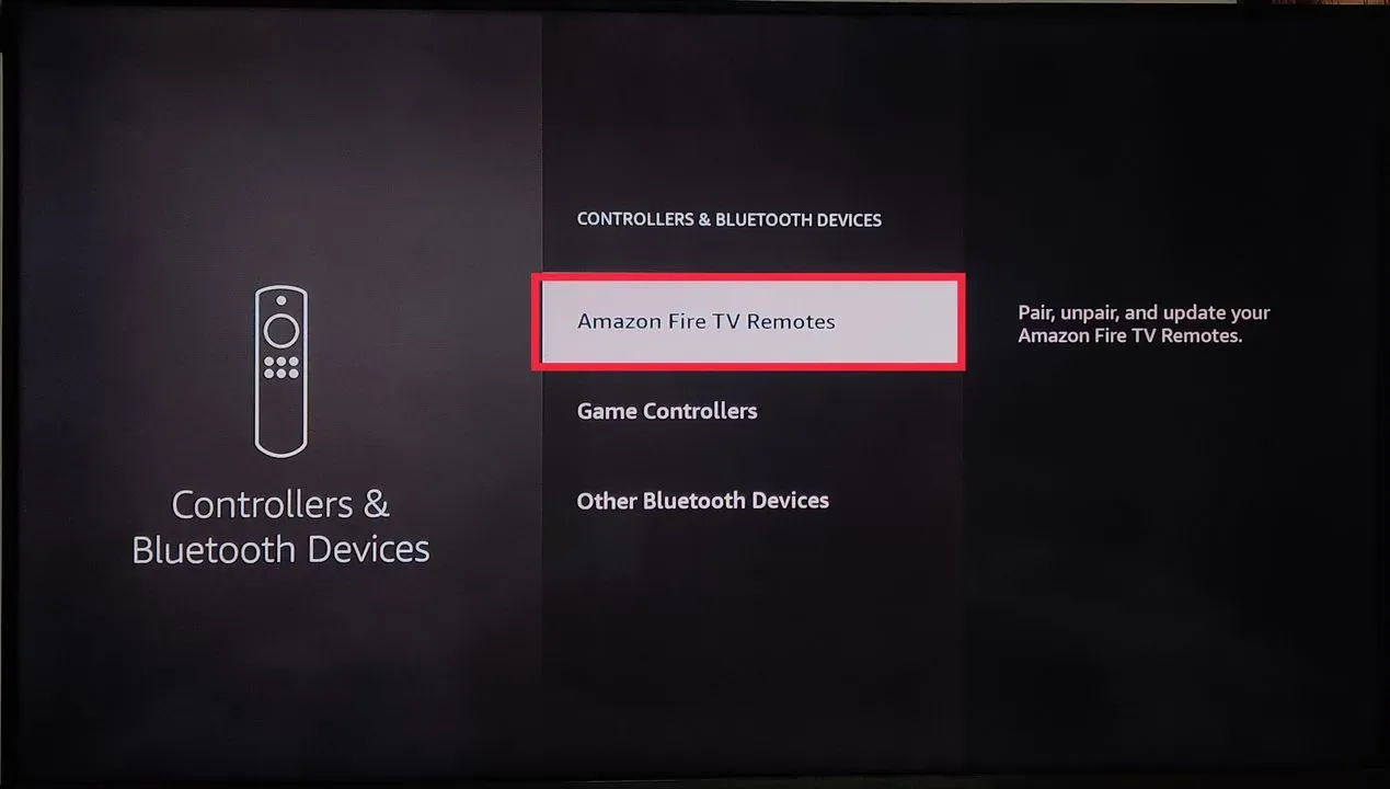 Image showing Amazon Fire TV remotes on device screen